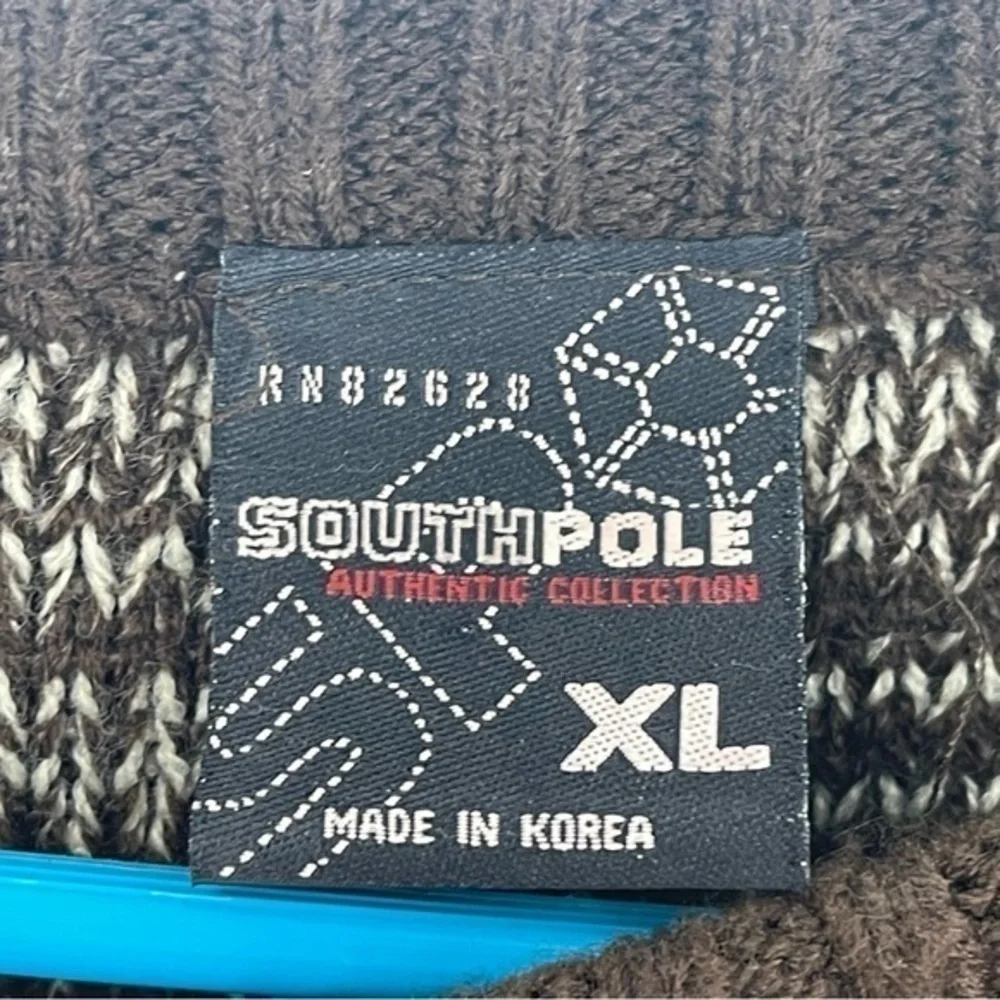 VINTAGE Men’s SOUTHPOLE Sweater 1980’s Authentic Reverse Knit XL COLOR BLOCK